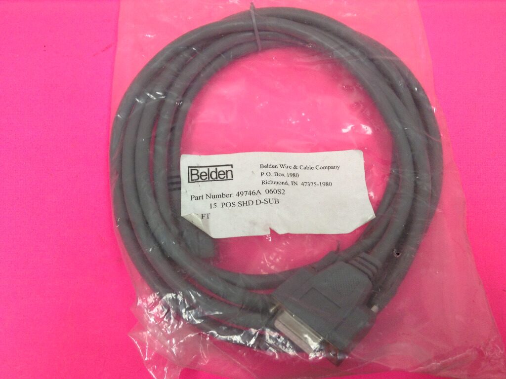 

Belden - P N 94746A 060S2 - Cable 15 Post SHD D-Sub - 10FT - NEW