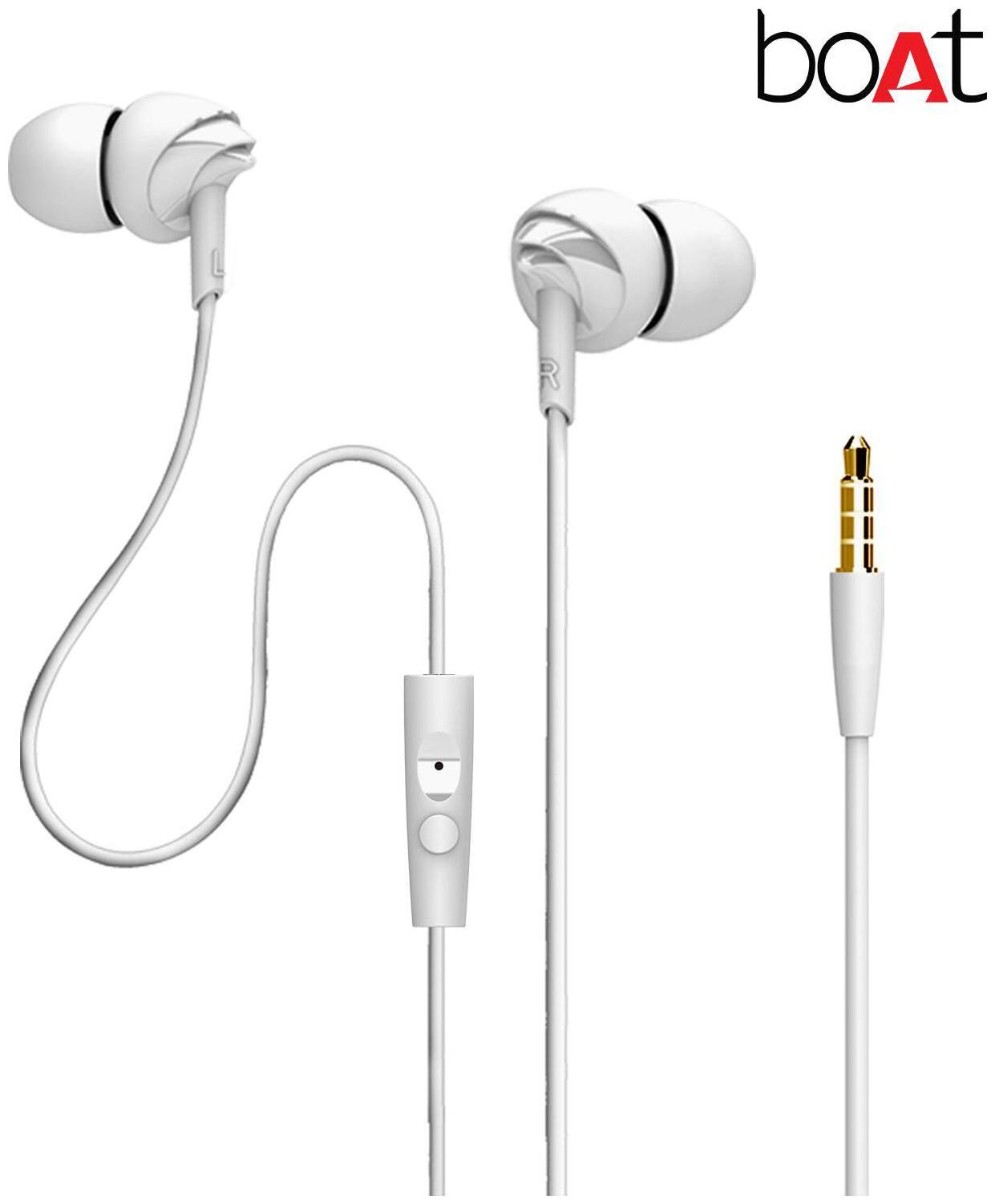 

boAt bassheads 100 BassHeads 100 In-Ear Wired Headphone ( White )