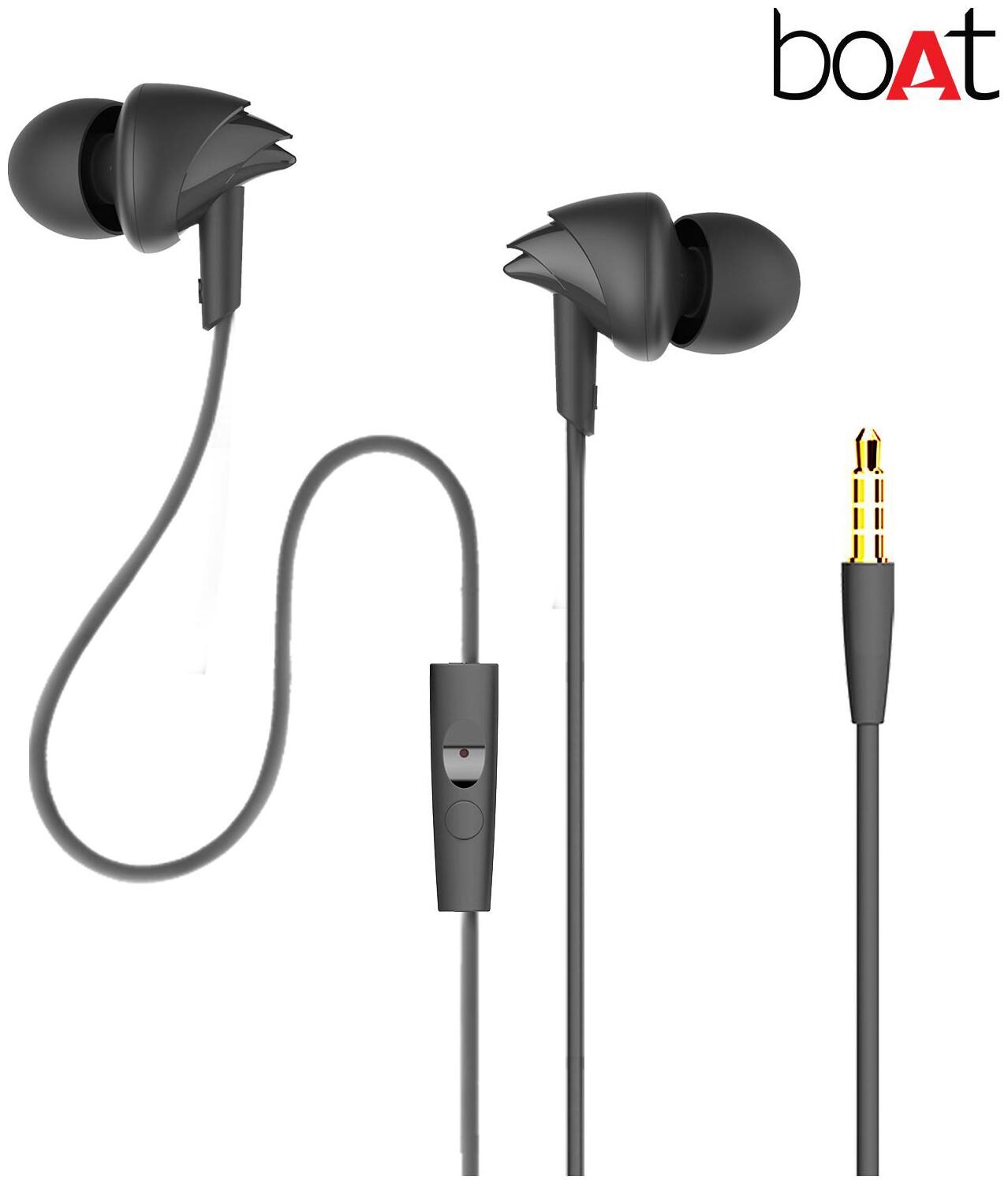 

boAt bassheads 100 BassHeads 100 In-Ear Wired Headphone ( Black )
