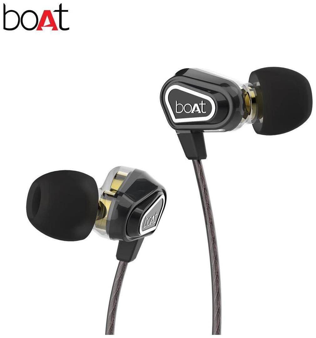 

boAt Nirvanaa Duo Black In-Ear Wired Headphone ( Black )