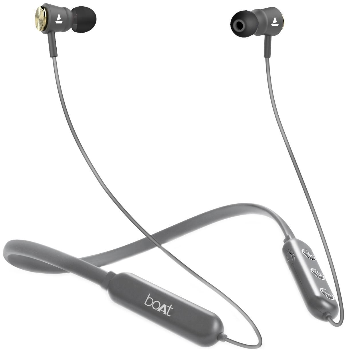 

boAt Rockerz 270V2 Wireless Headset with Bluetooth V5 0 Call Playback Sensitive Magnetic Earbuds Immersive Audio Dual Pairing Up to 9H Playback and IPX5 Water Sweat Resistance(Grey)