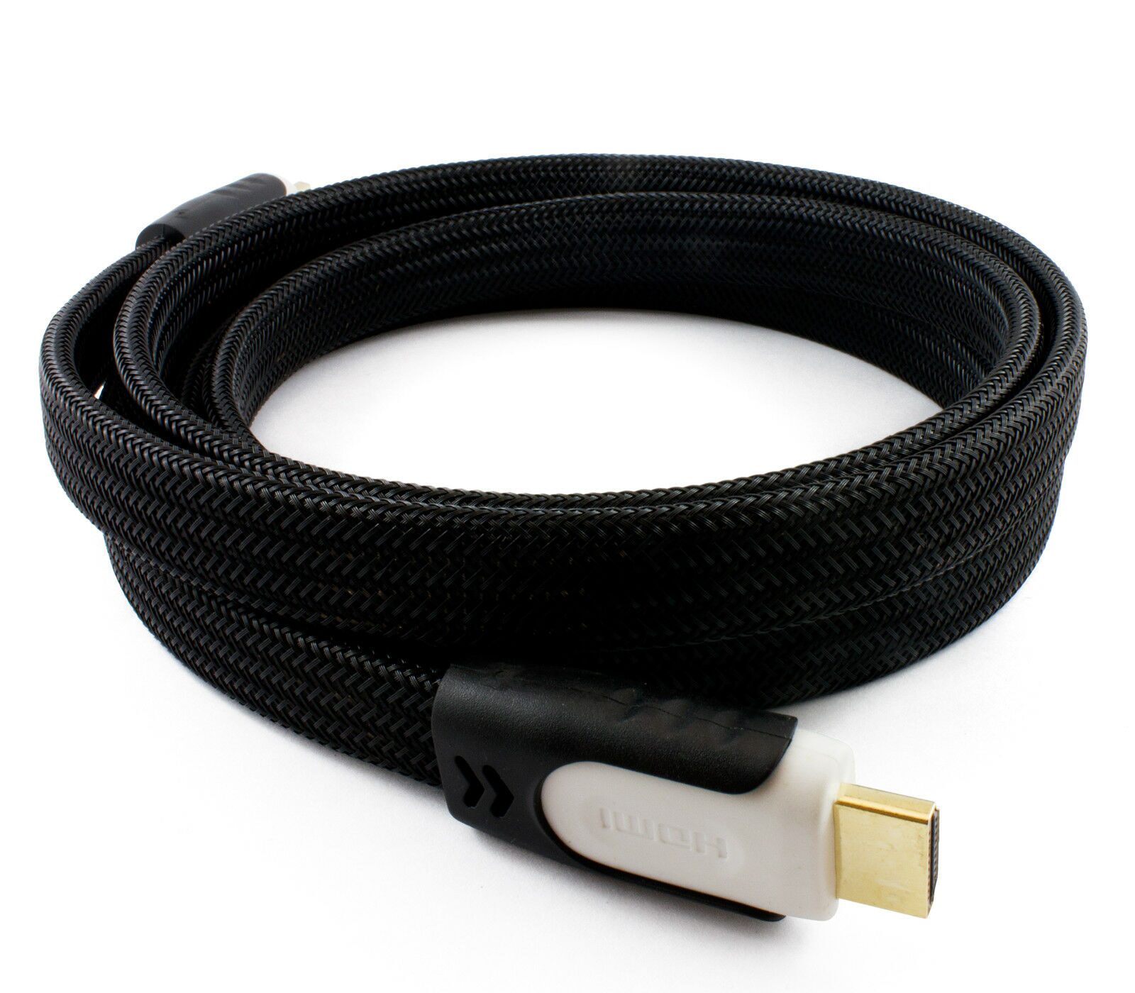 

Braided Flat High speed HDMI Cable 4k 3D HD PS4 XBOX 1080P TV Black Gold Plated
