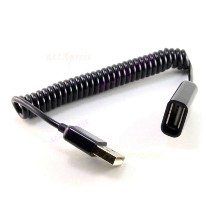 

Brand New Male to Female Extension Spring Spiral Coiled Cable for Data Transfer