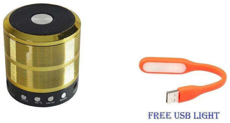 

BTK Trade WS-887 Bluetooth Portable speaker ( Gold )