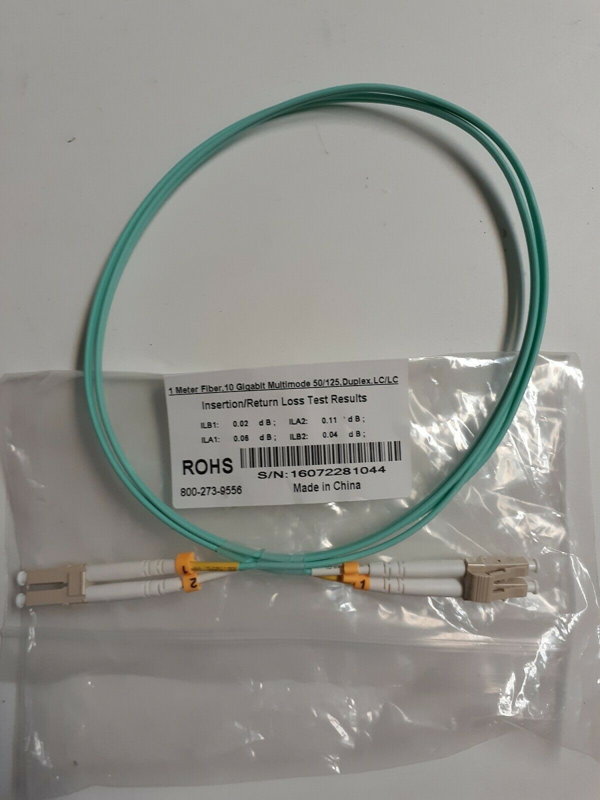 

Cable 1M 10GB LC LC Duplex 50 125 Multimode Fiber