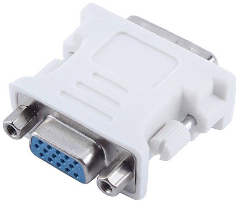 

CAPSLOCK DVI-I to VGA 24 5 Pin Male to VGA Female Adapter (1 pcs) (White For Computer)