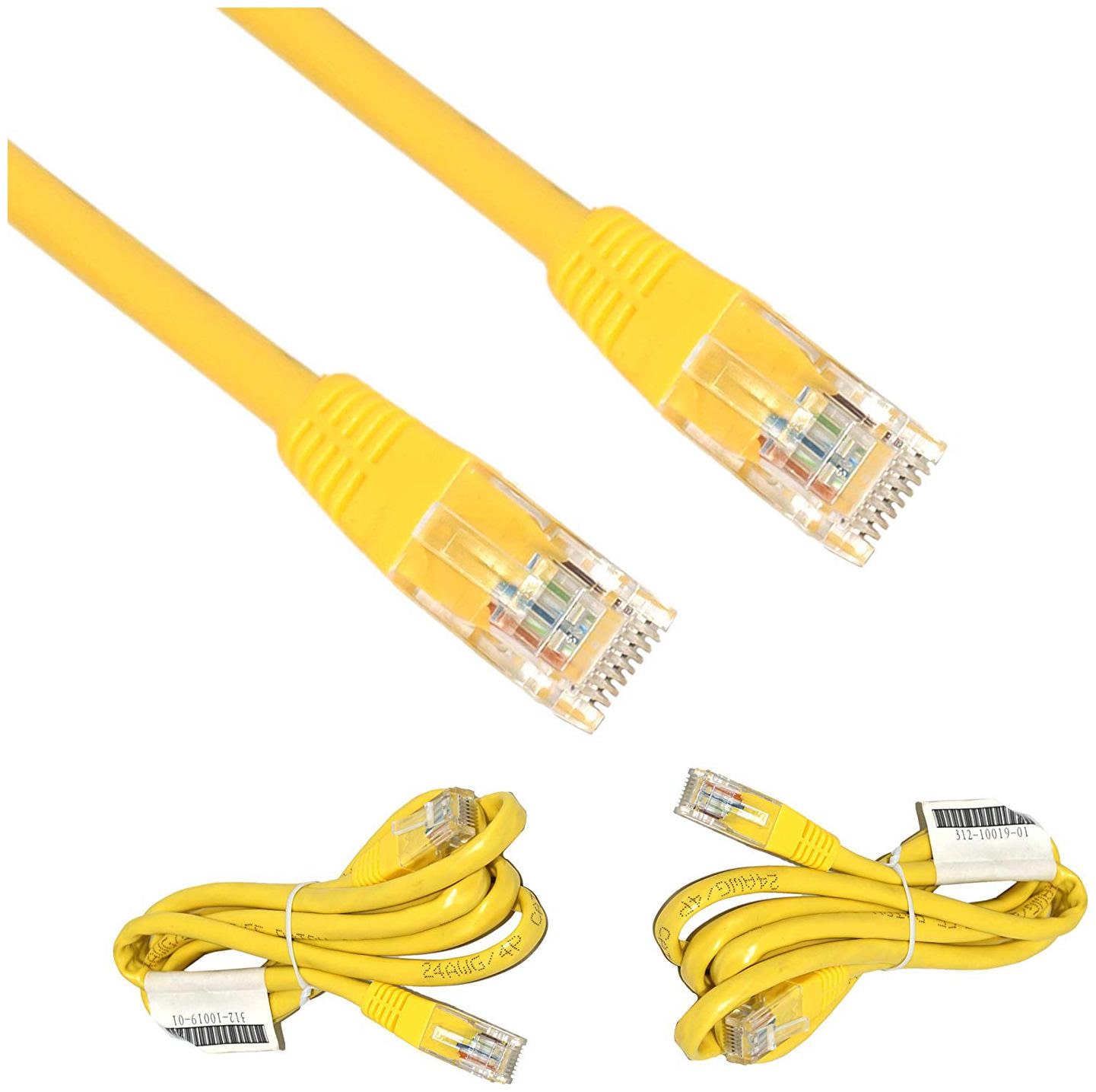 

Capslock (Pack Of 2) Network Ethernet Patch Lan Cable 1 5M(Yellow)