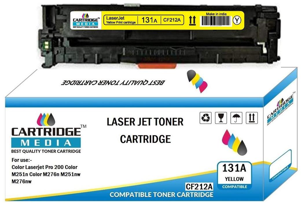 

CARTRIDGE MEDIA 131A Compatible for Hp CF212A Yellow Toner Cartridge for HP Laserjet Printer PRO 200 Color M251N Color M276N M251NW M276NW