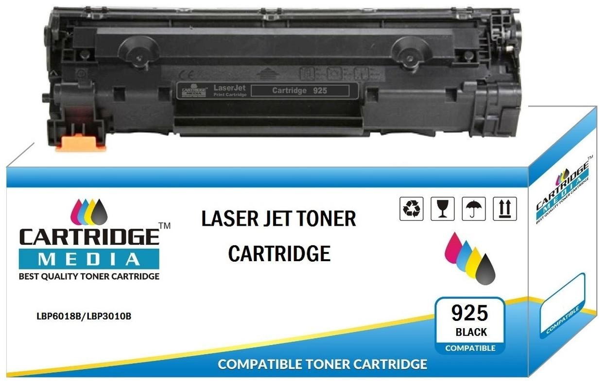 

CARTRIDGE MEDIA for Laserjet 3010B MF3010 Black CRG-925 925 Toner Cartridge