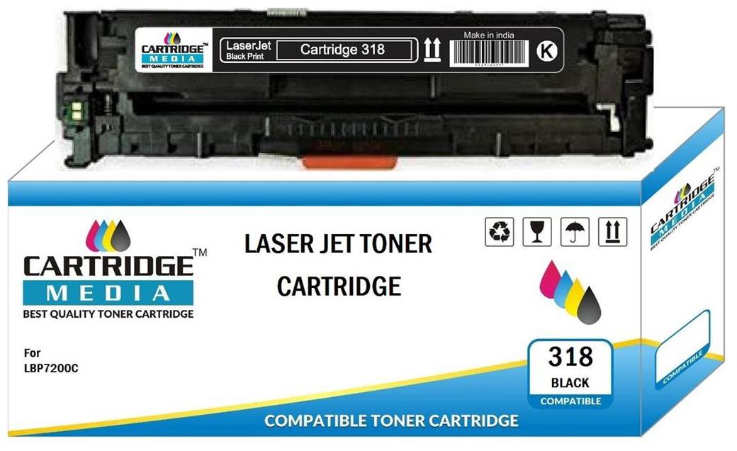 

CARTRIDGE MEDIA CRG 318 Black Compatible Toner Cartridge for Laserjet Printer LBP 7200Cd 7200Cdn imageCLASS MF8350Cdn i-SENSYS MF8330Cdn Multi Color Ink Cartridge (Black)