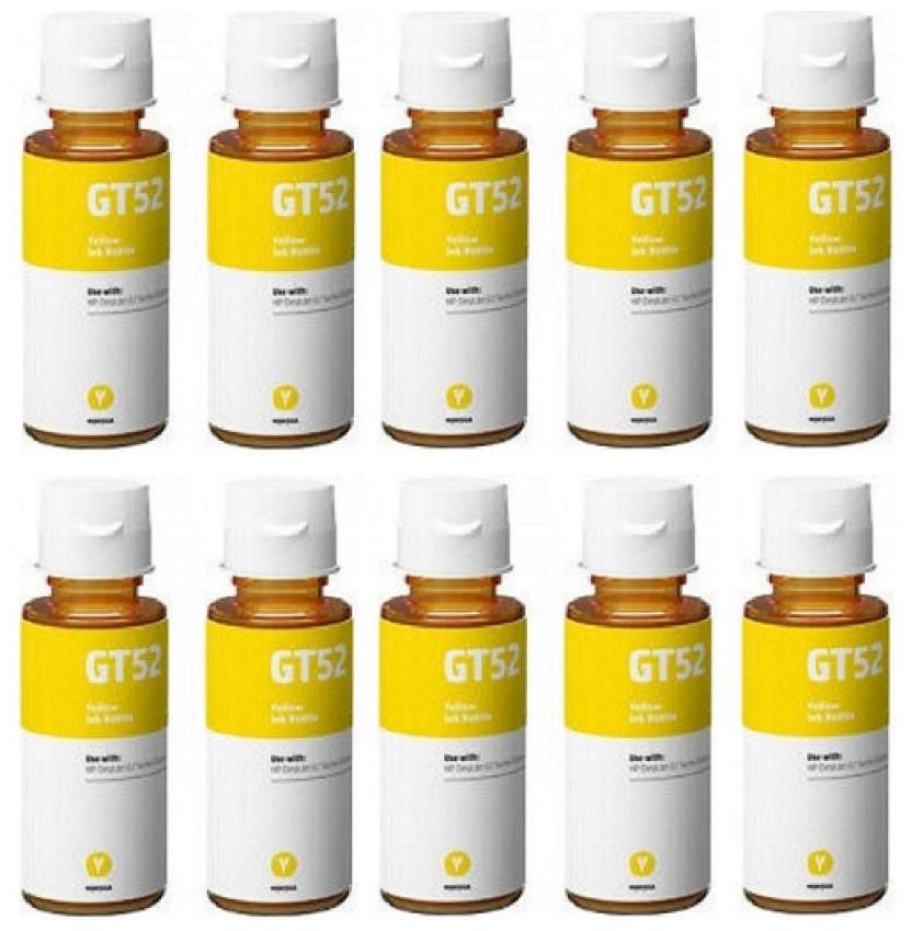 

Cartridge Vista Compatible HP GT51 GT52 Ink Yellow Pack of 10 Ink bottle for Compatible Printers for HP Gt5810 Gt5811 Gt5820 Gt5821 310 315 319 410 415 419