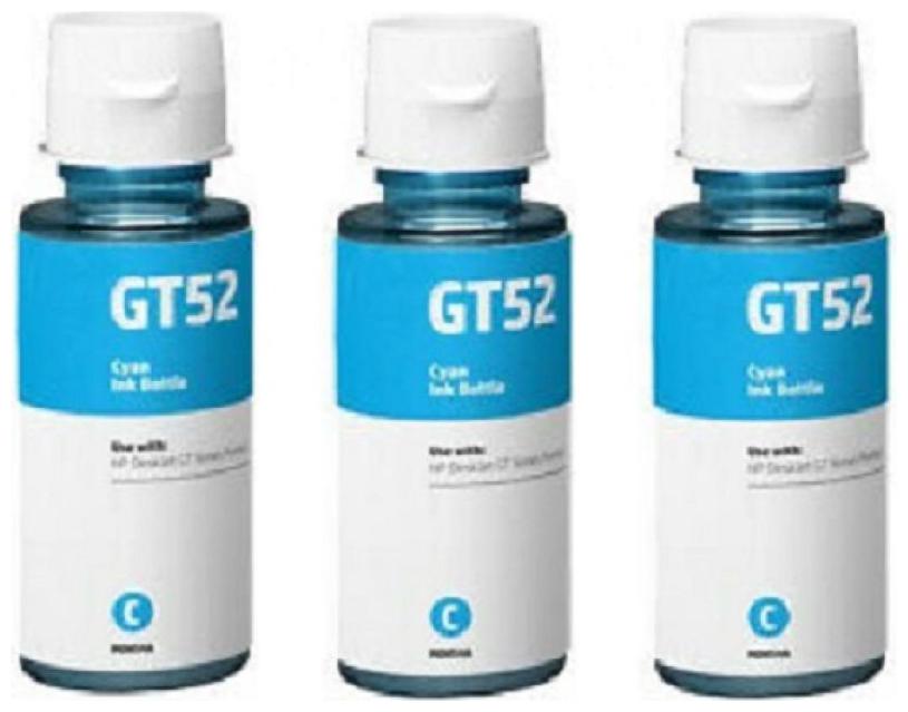 

Cartridge Vista Compatible HP GT51 GT52 Ink Cyan Pack of 3 Ink bottle for Compatible Printers for HP Gt5810 Gt5811 Gt5820 Gt5821 310 315 319 410 415 419
