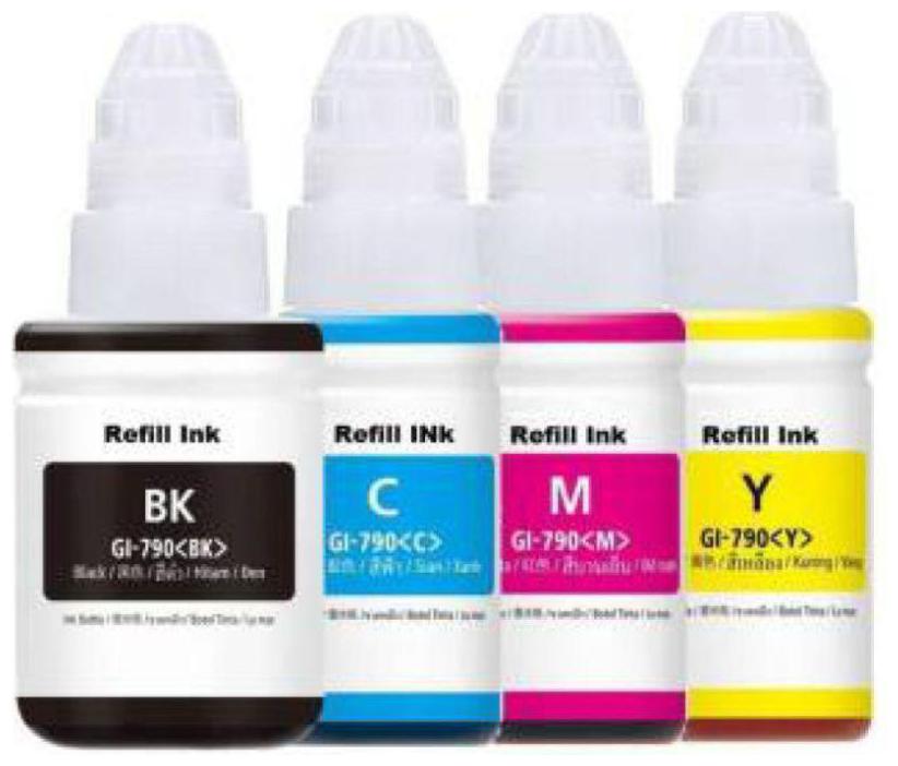 Cartridge Vista Canon GI790 Ink Bottle Multicolor Pack of 4 Ink bottle for Canon PIXMA G1000, G1010, G1100, G2000, G2002