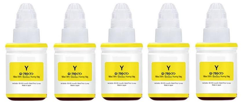 

Cartridge Vista Compatible GI-790 Ink Yellow Pack of 5 Ink bottle for Compatible for Canon PIXMA G1000 G1010 G1100 G2000 G2002 G2010 G2012 G210