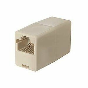 

CAT5E RJ45 8-pin Modular Inline Coupler Straight-Through (Ivory) F-F Straight