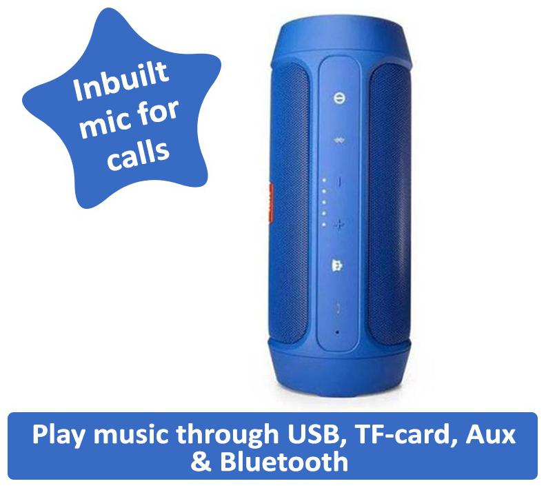 Charge 2 Plus Blue Portable Bluetooth Mobile/Tablet Speaker