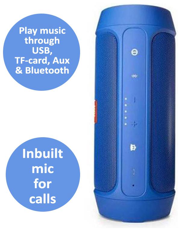 Charge 2 Plus Blue Portable Bluetooth Mobile/Tablet Speaker