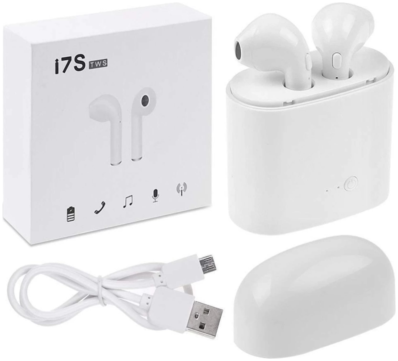 

Crystal Digital I7 TWINS In-Ear Bluetooth Headset ( White )