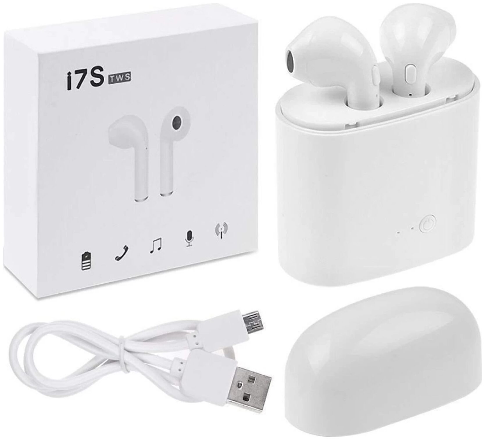 

CHG I7 TWINS In-Ear Bluetooth Headset ( White )