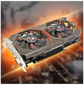 Colorful NVIDIA GeForce GTX 1050 GPU 2GB 128bit Gaming 2048M GDDR5 PCI-E X16 3.0 Video Graphics Card DVI+HDMI+DP Port with Two Cooling Fans