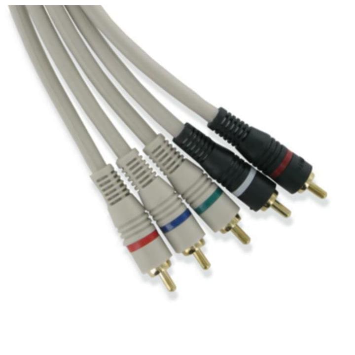 

Component 5 Wire RCA Cable With 2 Audio and 3 Video Wires - 6 Length
