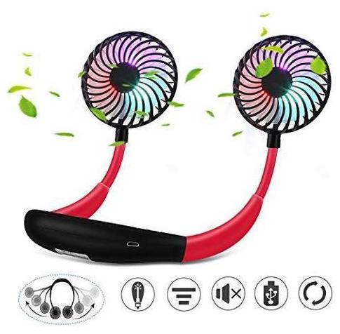

Crystal Digital LED Light Neck Fan USB Fan