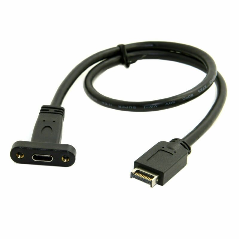 

CY USB 3 1 Front Panel Header to USB-C Type-C Female Extension Cable 40cm