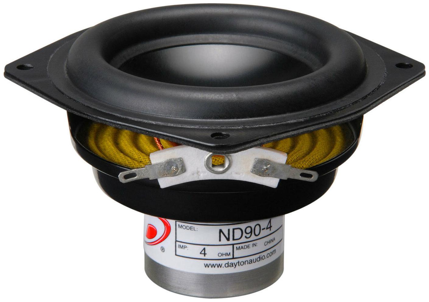 

Dayton Audio ND90-4 3-1 2 Aluminum Cone Full-Range Driver 4