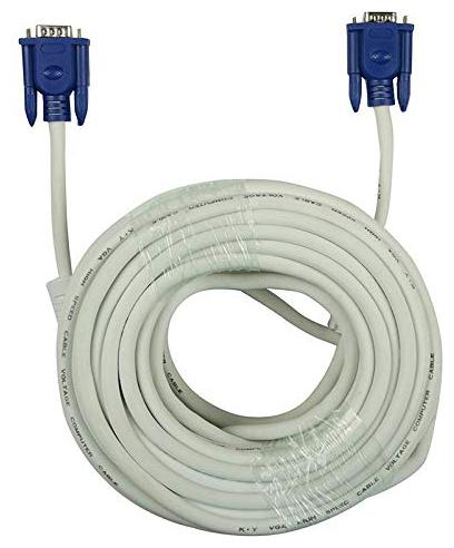 

DEHMY 15 pin Male to Male 20 Meter VGA Cable for Computer Monitors Televisions Desktop Laptop Projector (20 Meter)