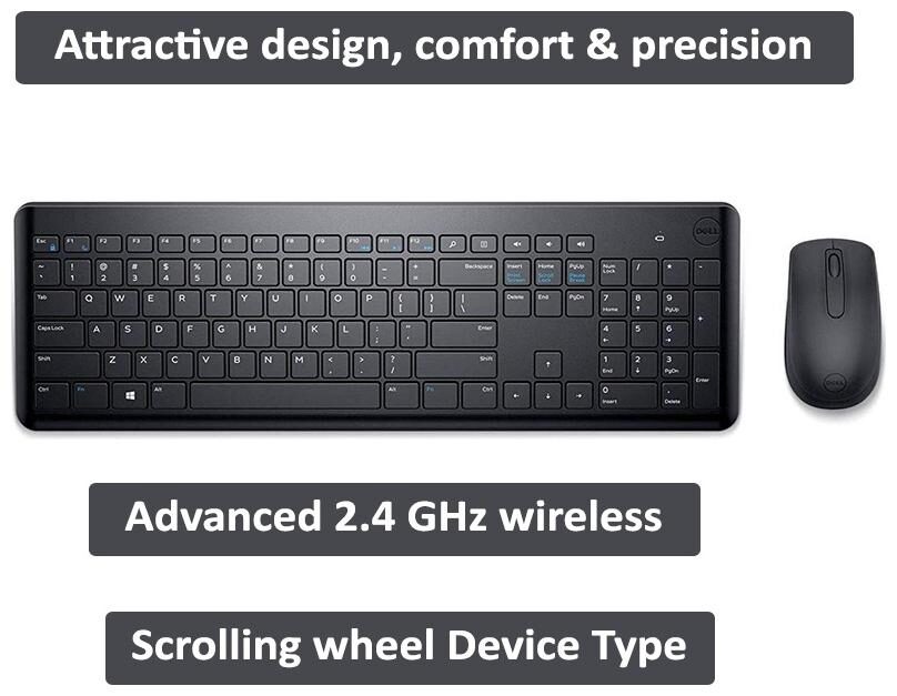 

Dell Km117 Wireless Keyboard Mouse Set ( Black )