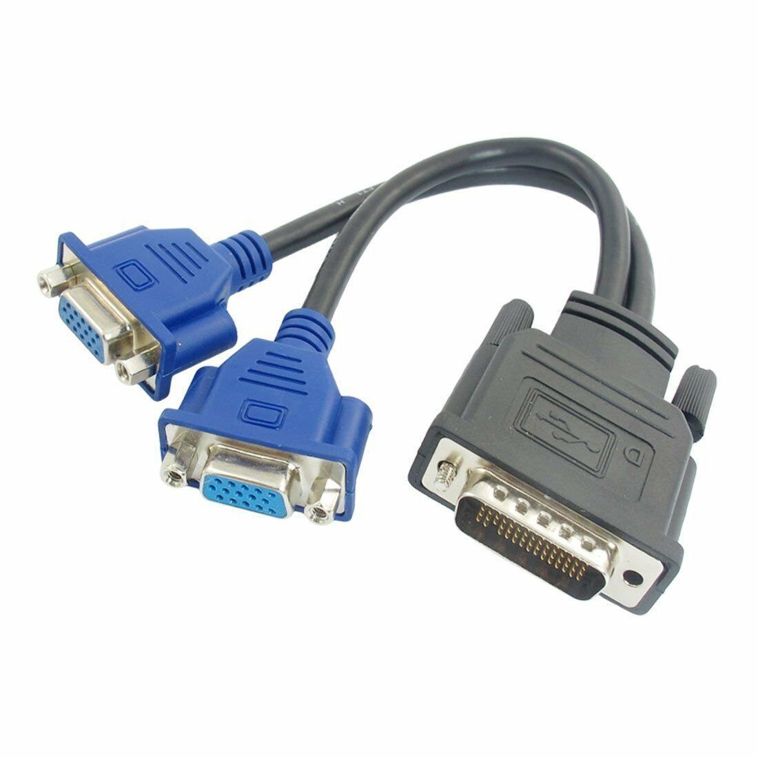 

DMS-59 Pin Male to Dual VGA Female Y Splitter Video Card Adapte Free Shipping