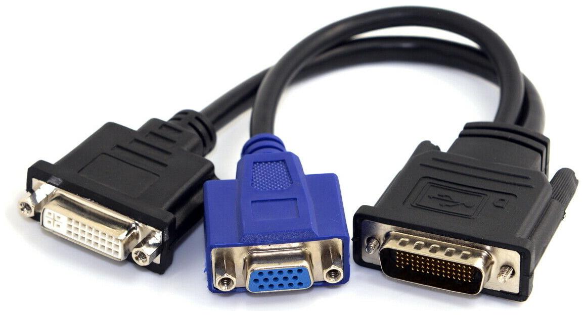 

DMS59 Splitter Cable - 8in - DMS-59 to DVI 24 5 VGA - Y Cable - Monitor Cable