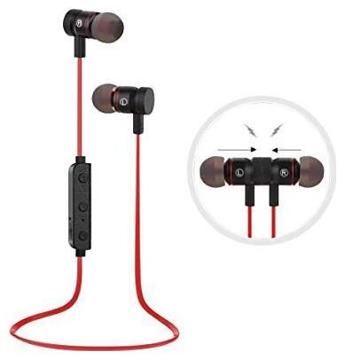 

e-Brain Technocrafts e-Brain Magnet Wireless Bluetooth Headphone- Red In-Ear Bluetooth Headset ( Red )