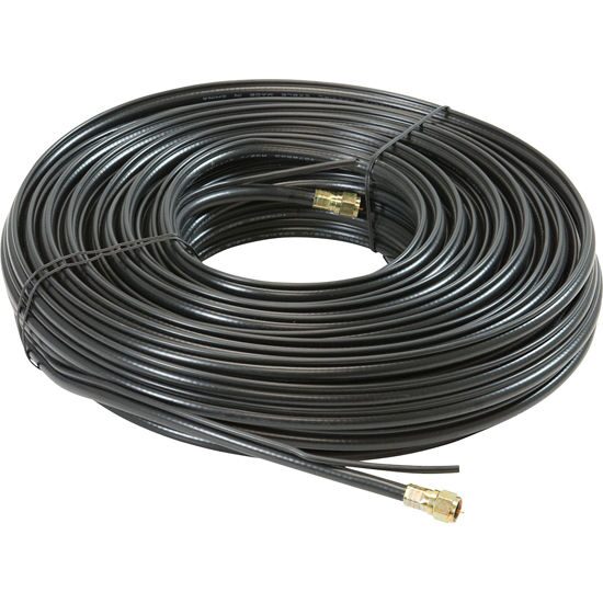 

Eagle 100 FT RG6 Coaxial Cable with Ground Messenger Black 18 AWG Coax Silicon