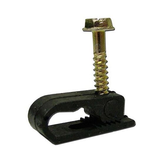 

Eagle Dual Coax Flex Clip Fastener Black Cable Strap Clamp 100 Pack RG6 RG59 pcs