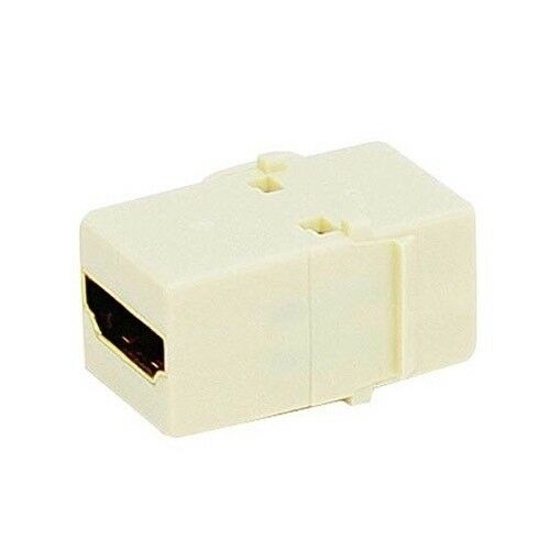 

Eagle HDMI Keystone Female Coupler Jack Adapter Ivory Gold Plate Pro Grade