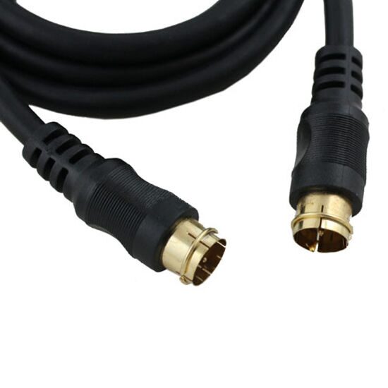 

Eagle Push On Quick Disconnect RG59 Coax Cable 25 FT Black Gold F-Connector