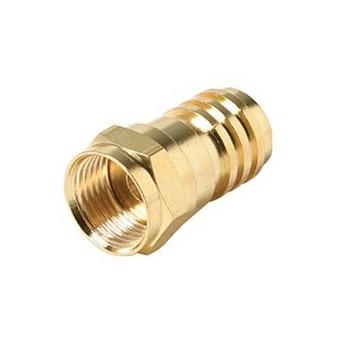 

Eagle RG-59 Coaxial Gold Crimp-On F Connectors 10 Pack Coax Cable Plug