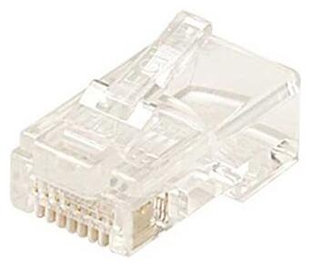 

Eagle RJ45 Plug Connector 100 Pack Round Stranded 8 Pin 8X8 Modular Gold Plated