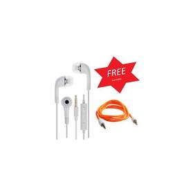 Earphone 3.5 M m High Base Headphone For All Android mobiles/tablets --With Free 1.2 Miter Male To Male Multi Colour Aux Cable