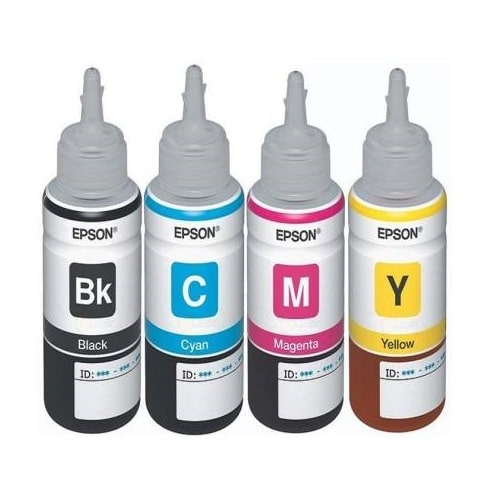 

Epson Ink Refills For Epson L110 Epson L220 Epson L210 Epson L360 Epson L365 Epson L555 Epson L565 (Multi) Pack of 4