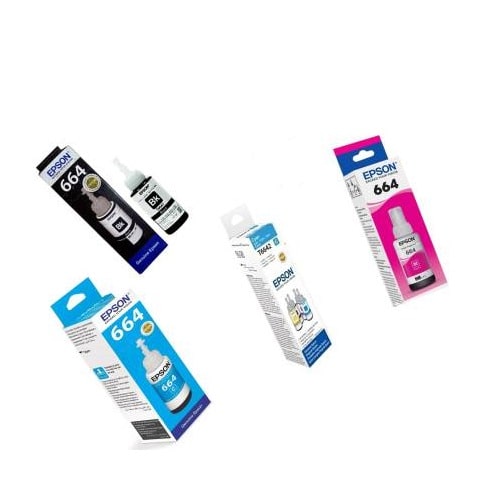 

Epson Ink Refills For Epson L100 Epson L110 Epson L200 Epson L210 Epson L300 Epson L350 Epson L355 Epson L550 (Multi) Pack of 4