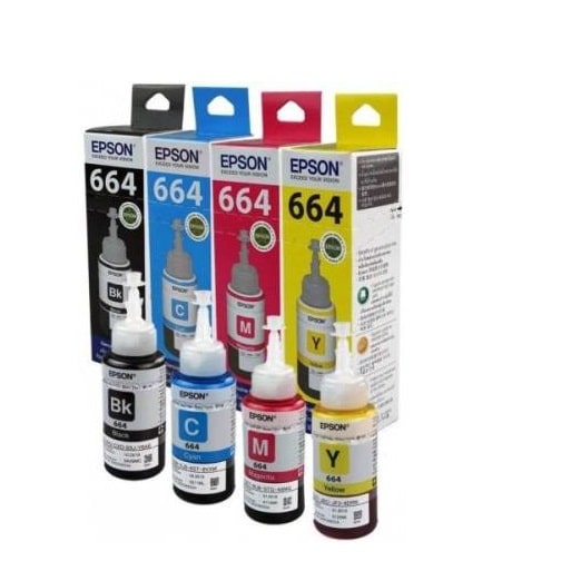 

Epson Ink Refills For Epson L100 Epson L200 Epson L210 Epson L220 Epson L300 Epson L350 Epson L500 (Multi) Pack of 4
