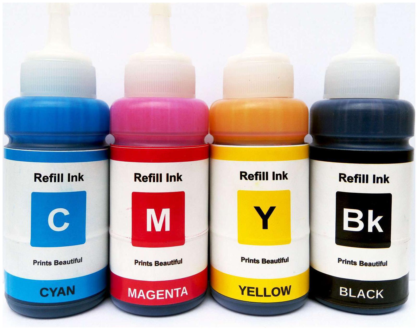 

White Sky Epson Ink Tank Printer Refill Ink 75ml x 4 CMYK Bottles - Compatible