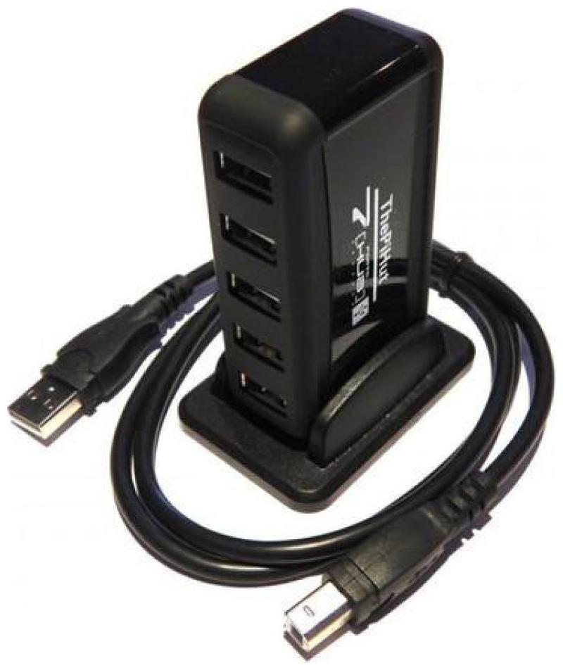

Ever Forever 7 port USB Hub 2 0 High Speed Upto 480 Mbps HUB with Adaptor Black