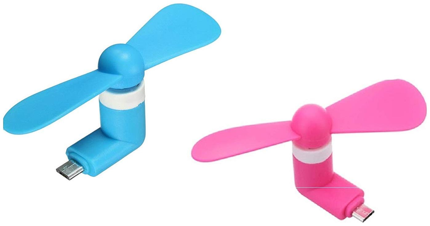 

Faaa USB Fan Portable USB fan Mini Mobile Cooler Mini USB fan for only OTG enabled android phones USB Fan (Pack of 2 pcs)