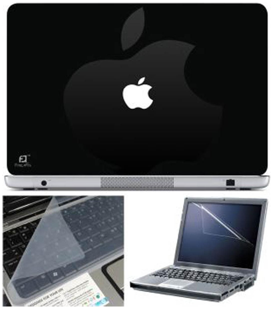 

FineArts Apple White Laptop Skin For 15 6 inch Laptop With Key Guard Screen Protector