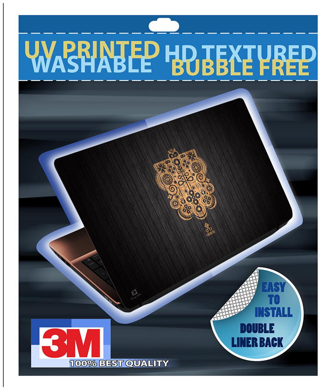 

FineArts Brown Logo on Black Wooden Laptop Skin For 15 6 (39 6 cm) Laptop