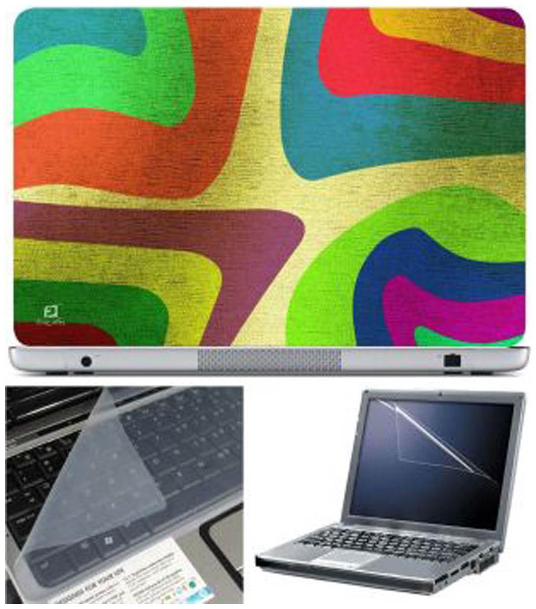 

FineArts Colourful Pattern Laptop Skin For 15 6 inch Laptop With Key Guard Screen Protector