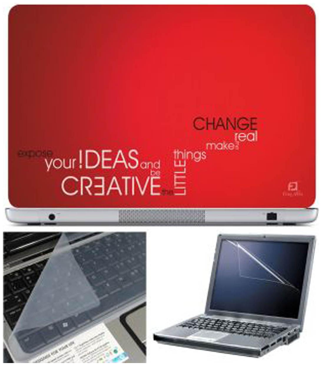 

FineArts Creative Ideas Laptop Skin For 15 6 inch Laptop With Key Guard Screen Protector